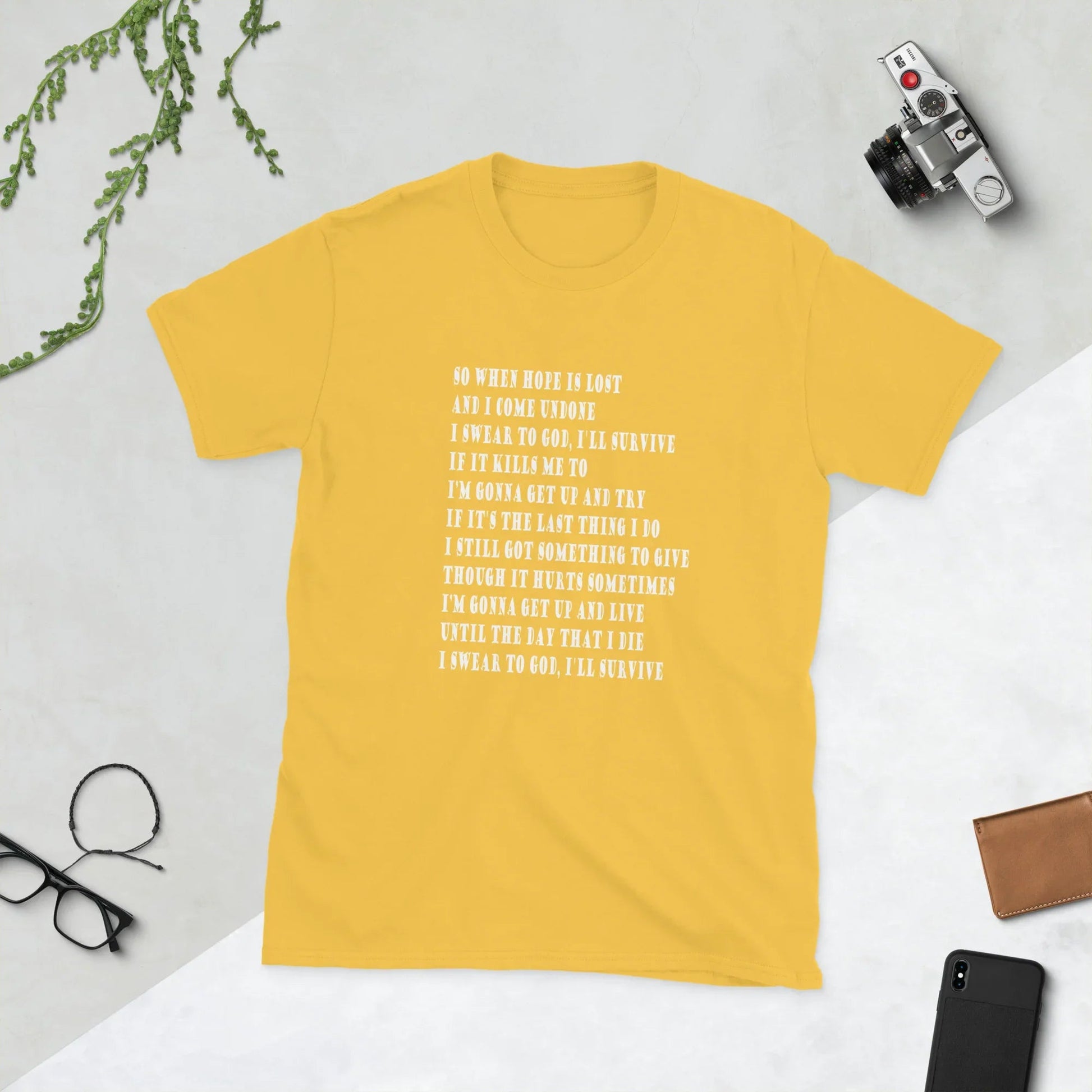 Lewis Capaldi "Survive" Lyrics T-Shirt | Unisex Music Tee by Alcyone213k T-shirt Alcyone213k