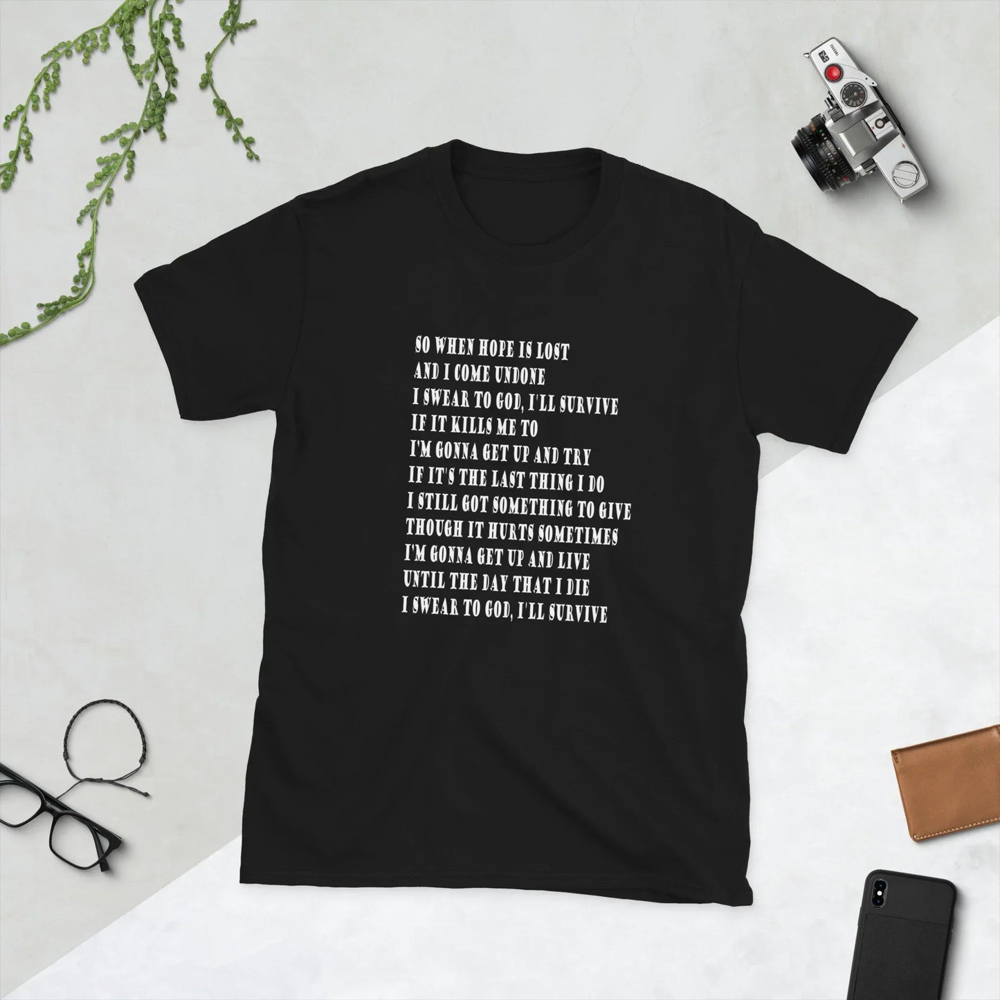 Lewis Capaldi "Survive" Lyrics T-Shirt | Unisex Music Tee by Alcyone213k T-shirt Alcyone213k