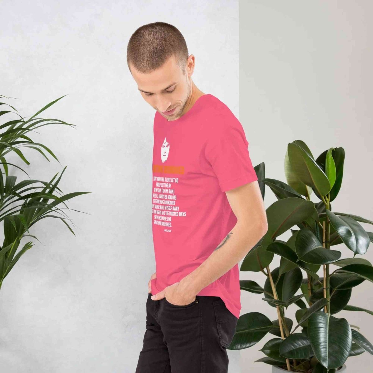 Lewis Capaldi "Something Borrowed" Lyrics T-Shirt | Alcyone213k Cotton Tee Alcyone213k