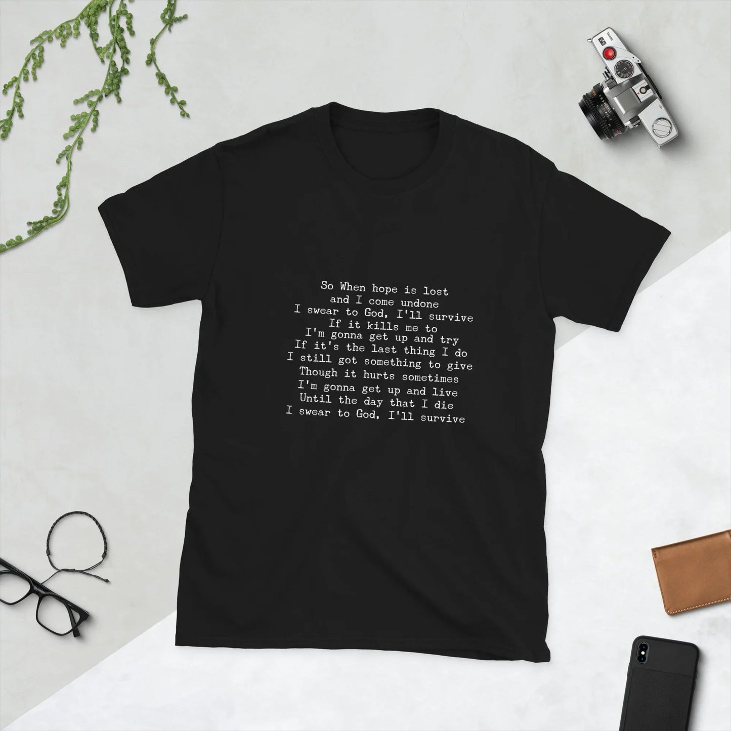 Lewis Capaldi Survive Lyrics T-Shirt - Unisex Cotton Tee T-shirt Alcyone213k