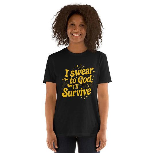 Lewis Capaldi "Survive" Lyric T-Shirt - Black Cotton Blend Unisex Tee T-shirt Alcyone213k