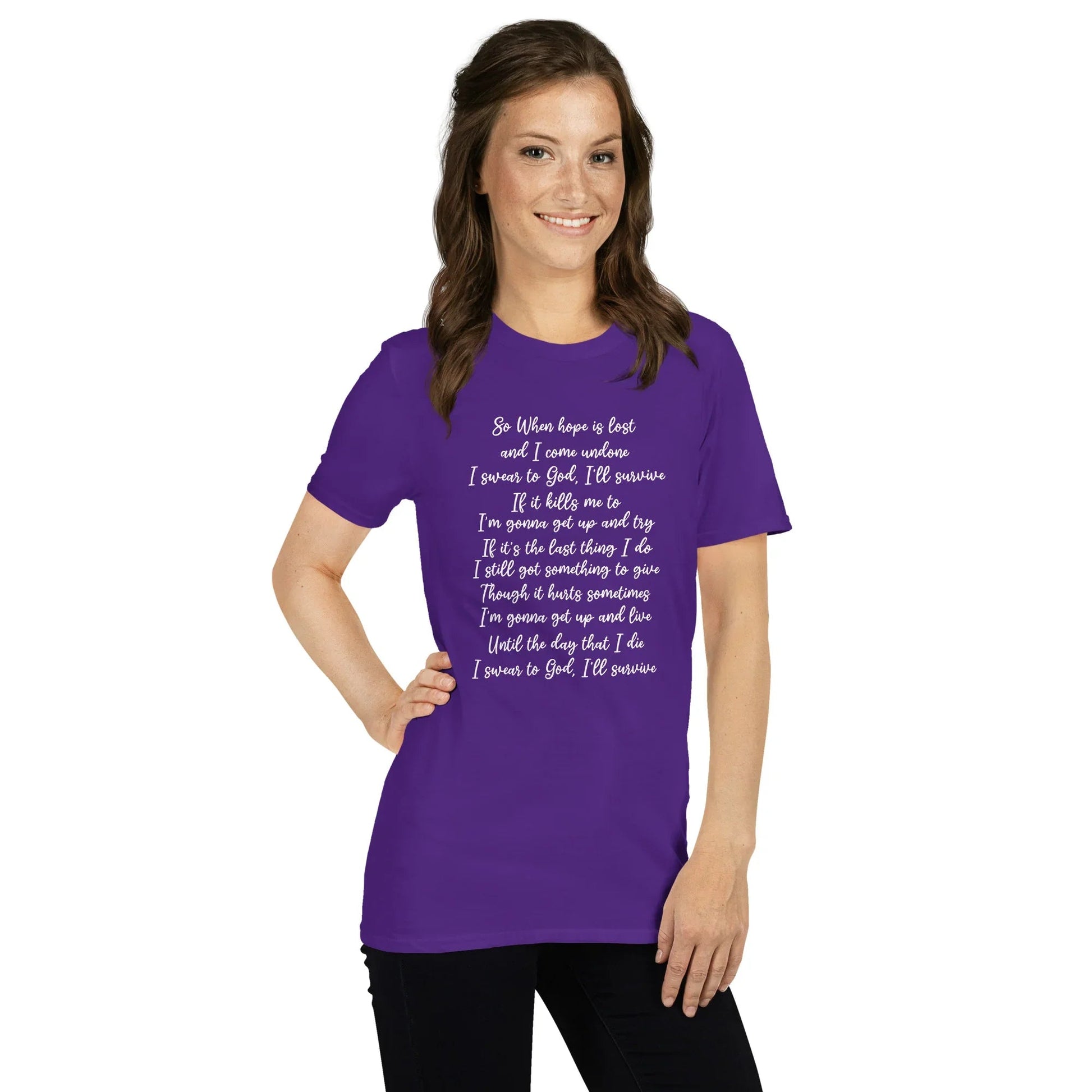 Lewis Capaldi Survive Lyrics T-Shirt - Unisex Cotton Fan Merch T-shirt Alcyone213k