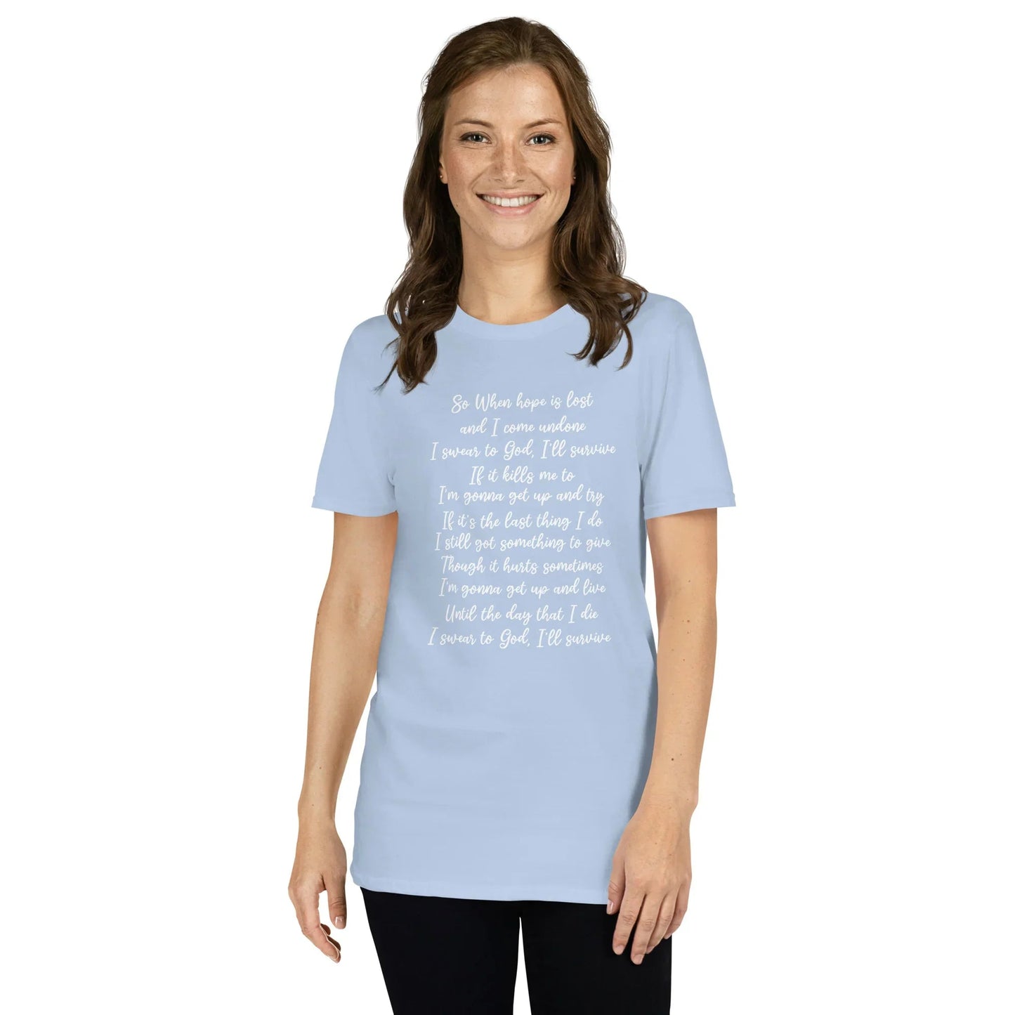Lewis Capaldi Survive Lyrics T-Shirt - Unisex Cotton Fan Merch T-shirt Alcyone213k