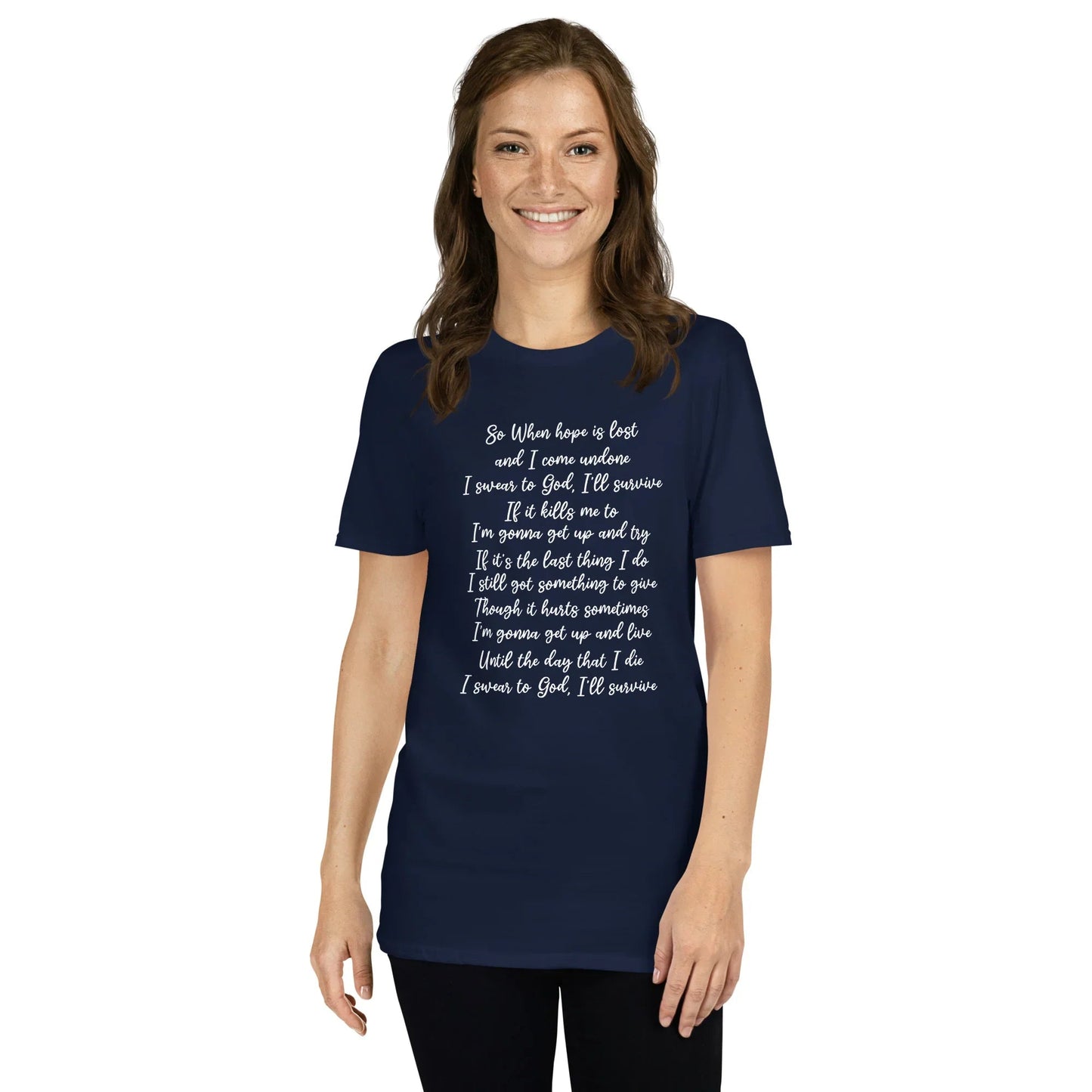 Lewis Capaldi Survive Lyrics T-Shirt - Unisex Cotton Fan Merch T-shirt Alcyone213k