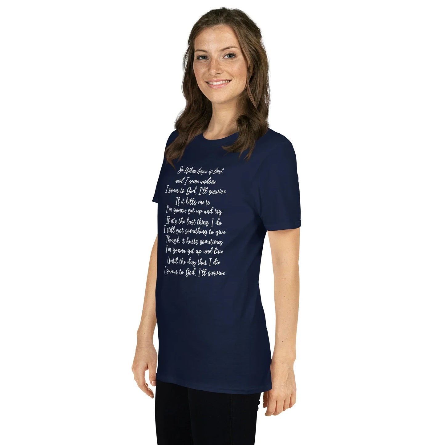 Lewis Capaldi Survive Lyrics T-Shirt - Unisex Cotton Fan Merch T-shirt Alcyone213k