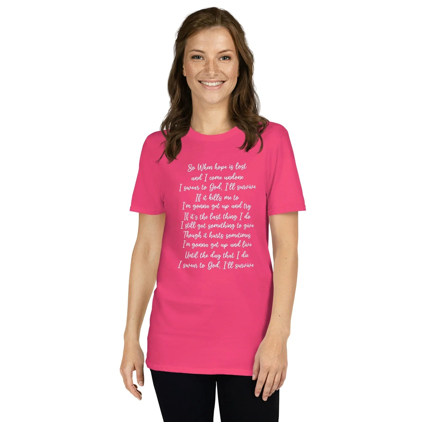 Lewis Capaldi Survive Lyrics T-Shirt - Unisex Cotton Fan Merch T-shirt Alcyone213k