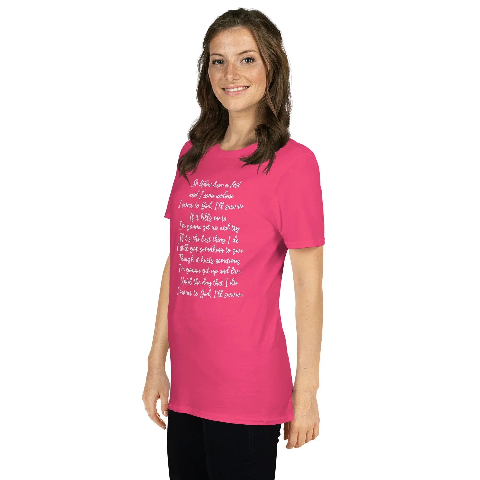 Lewis Capaldi Survive Lyrics T-Shirt - Unisex Cotton Fan Merch T-shirt Alcyone213k