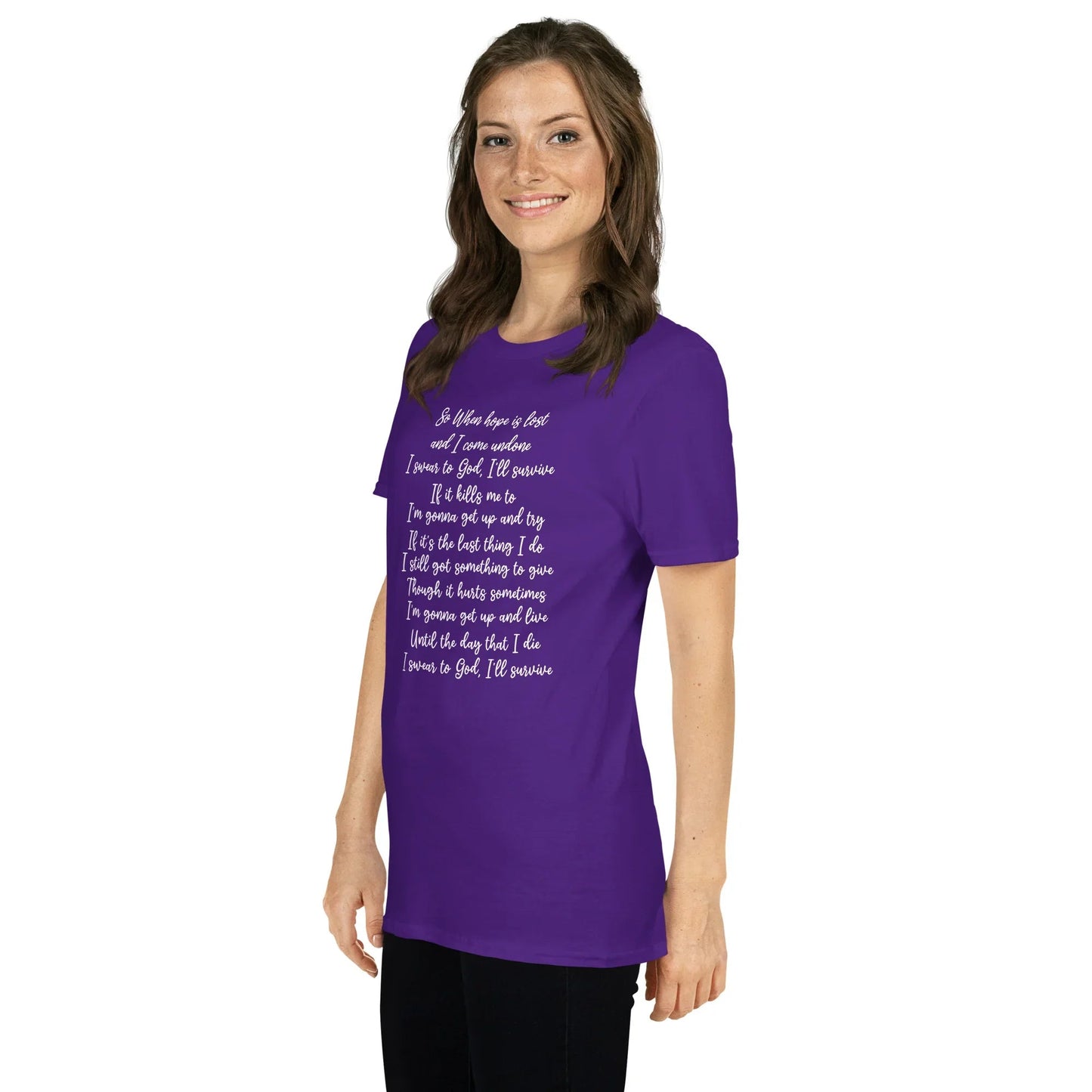 Lewis Capaldi Survive Lyrics T-Shirt - Unisex Cotton Fan Merch T-shirt Alcyone213k