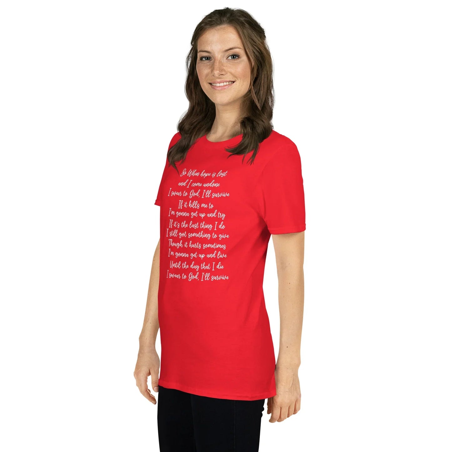 Lewis Capaldi Survive Lyrics T-Shirt - Unisex Cotton Fan Merch T-shirt Alcyone213k