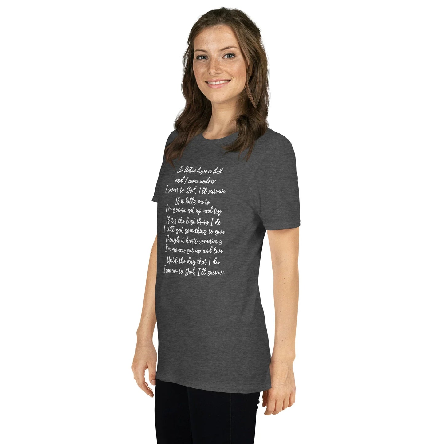 Lewis Capaldi Survive Lyrics T-Shirt - Unisex Cotton Fan Merch T-shirt Alcyone213k