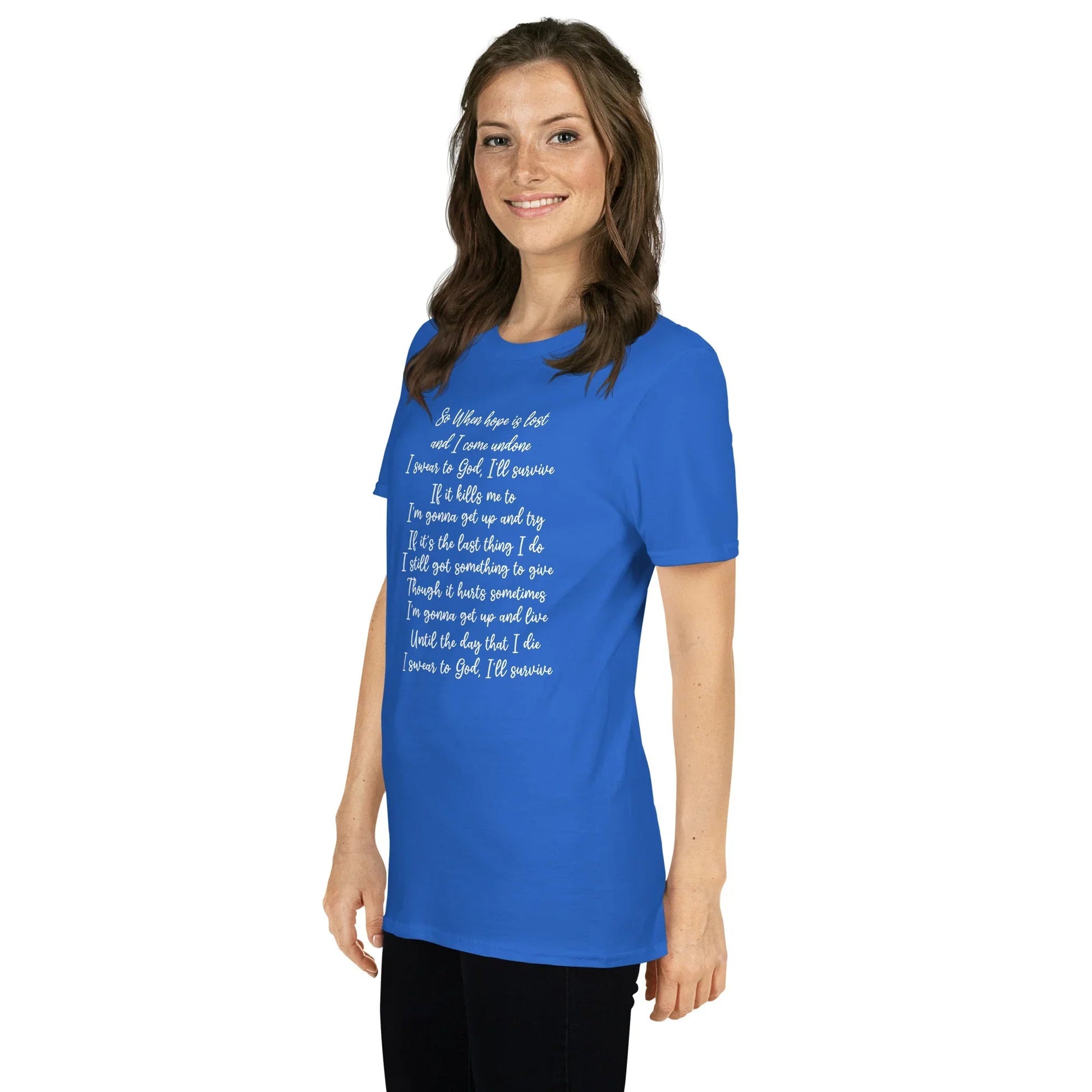 Lewis Capaldi Survive Lyrics T-Shirt - Unisex Cotton Fan Merch T-shirt Alcyone213k