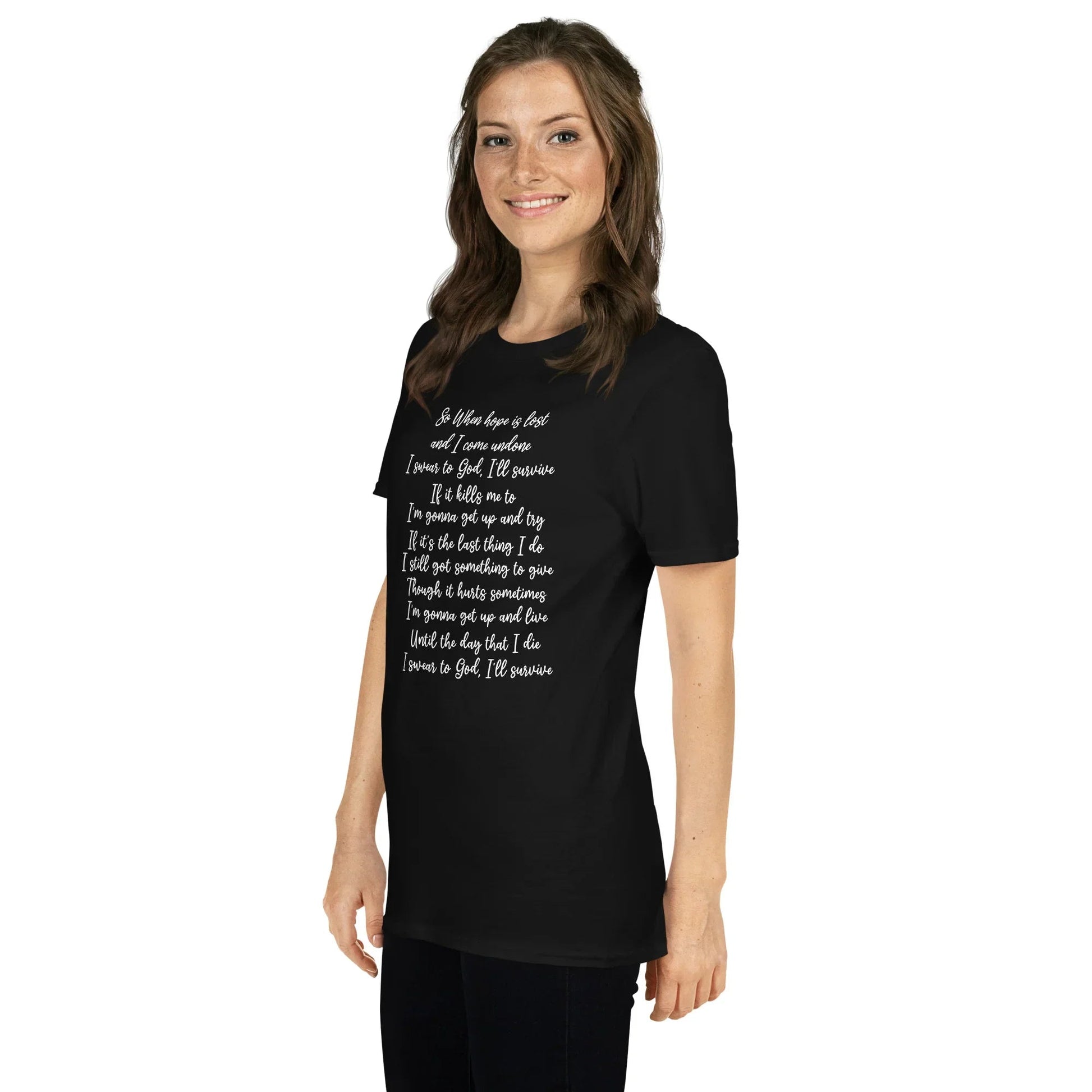 Lewis Capaldi Survive Lyrics T-Shirt - Unisex Cotton Fan Merch T-shirt Alcyone213k