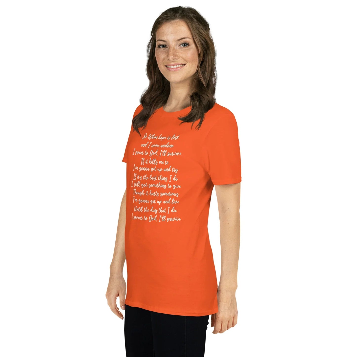 Lewis Capaldi Survive Lyrics T-Shirt - Unisex Cotton Fan Merch T-shirt Alcyone213k