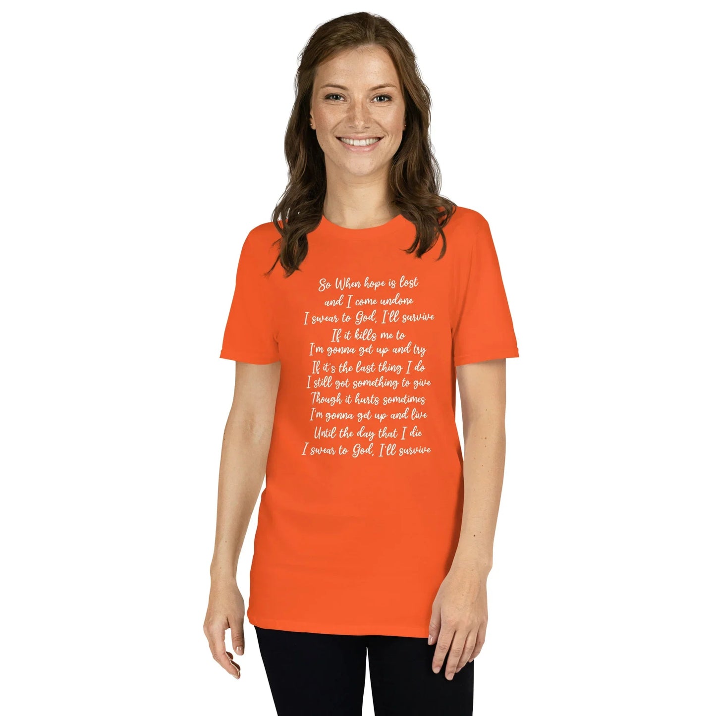 Lewis Capaldi Survive Lyrics T-Shirt - Unisex Cotton Fan Merch T-shirt Alcyone213k