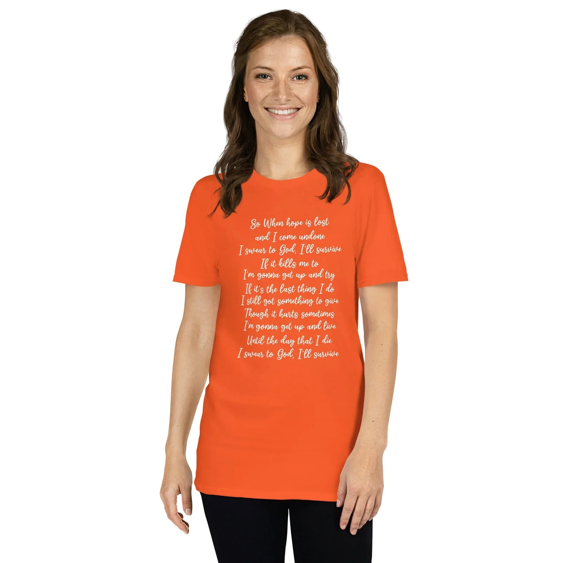 Lewis Capaldi Survive Lyrics T-Shirt - Unisex Cotton Fan Merch T-shirt Alcyone213k