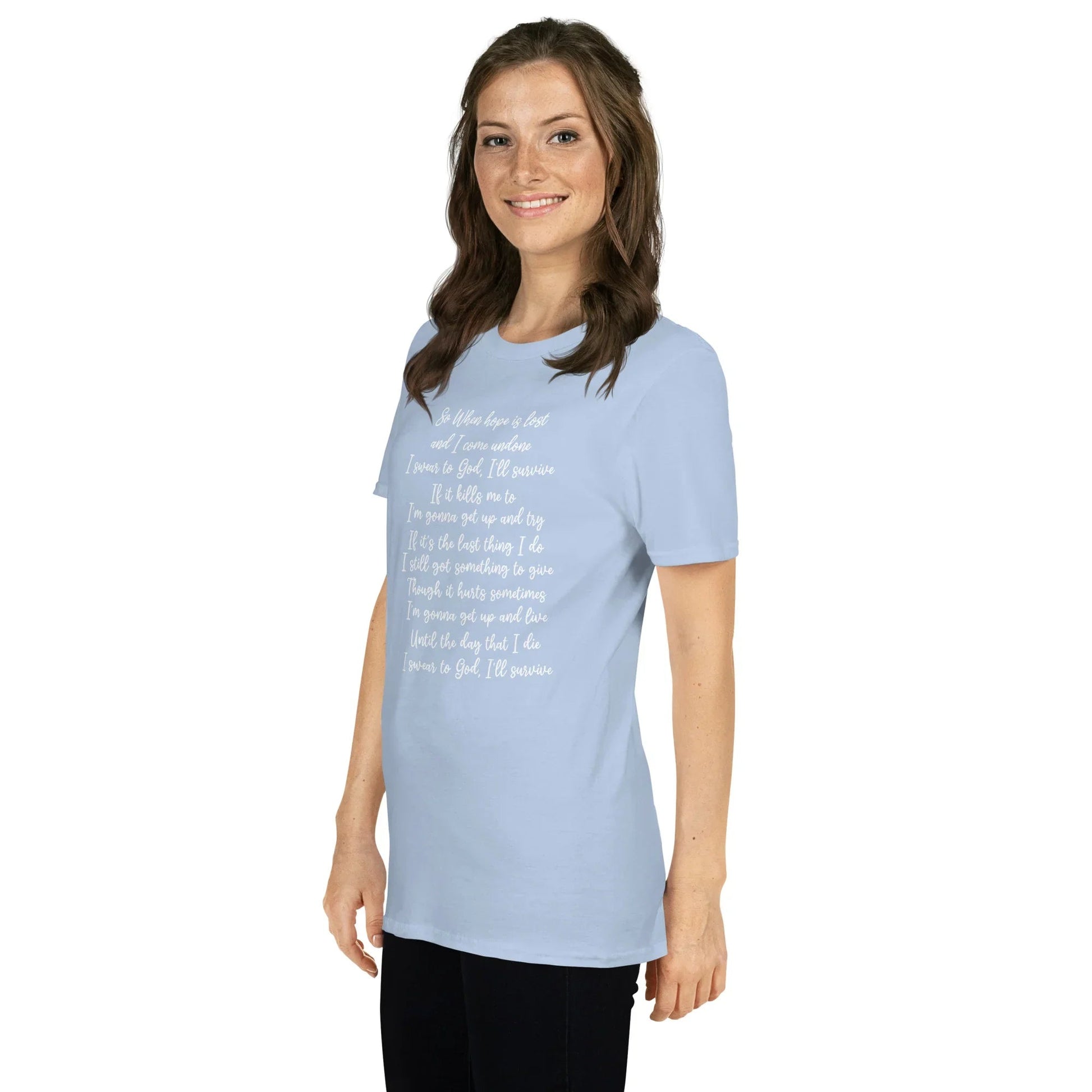 Lewis Capaldi Survive Lyrics T-Shirt - Unisex Cotton Fan Merch T-shirt Alcyone213k