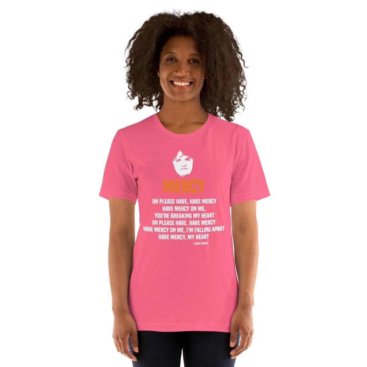 Lewis Capaldi Mercy Lyrics T-Shirt | Unisex Cotton Fan Tee Alcyone213k