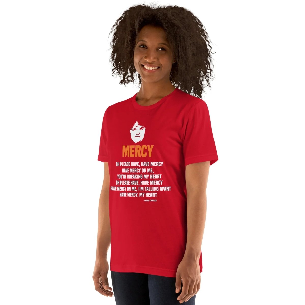 Lewis Capaldi Mercy Lyrics T-Shirt | Unisex Cotton Fan Tee Alcyone213k