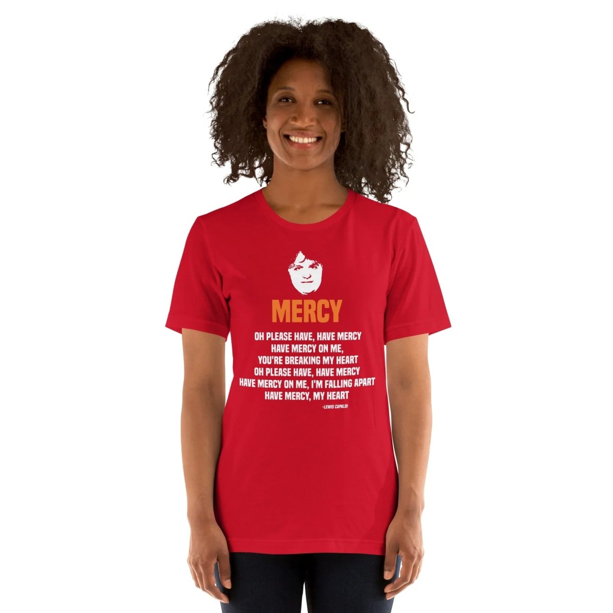 Lewis Capaldi Mercy Lyrics T-Shirt | Unisex Cotton Fan Tee Alcyone213k