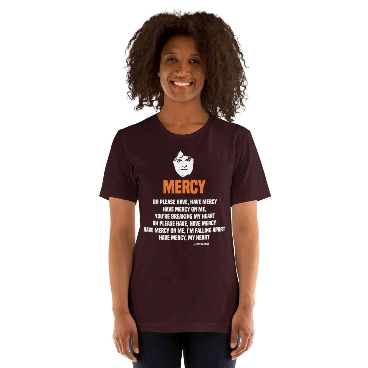 Lewis Capaldi Mercy Lyrics T-Shirt | Unisex Cotton Fan Tee Alcyone213k