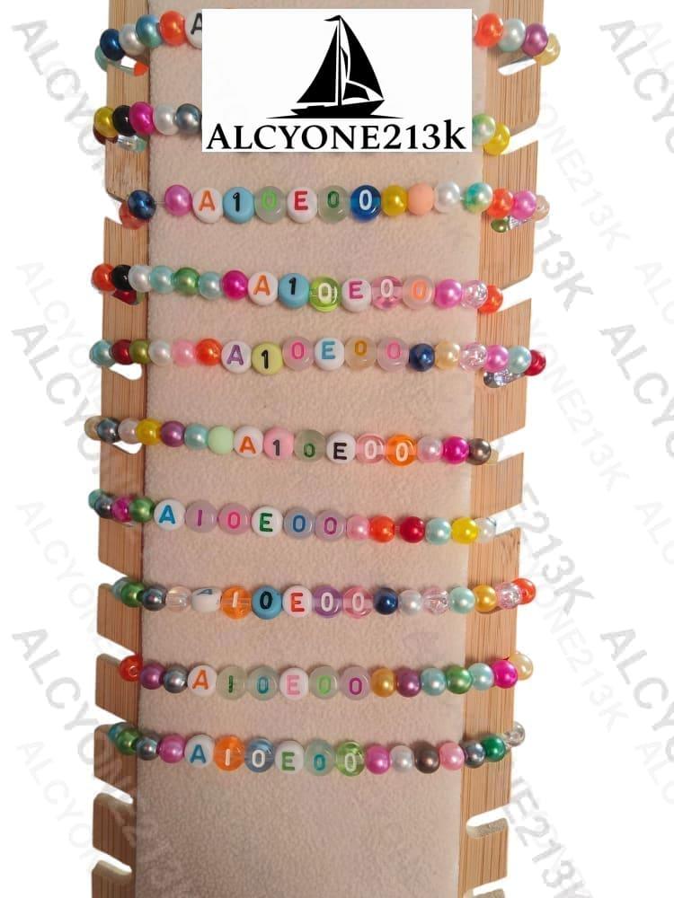 Lewis Capaldi Mystery Bracelets Pack of 10 | Colorful Alphabet Beads Bracelet Alcyone213k