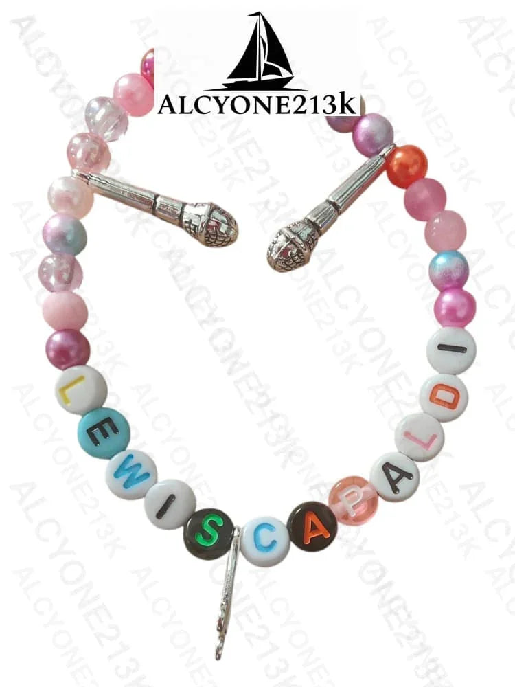 Lewis Capaldi Mystery Bracelets Pack of 10 | Colorful Alphabet Beads Bracelet Alcyone213k
