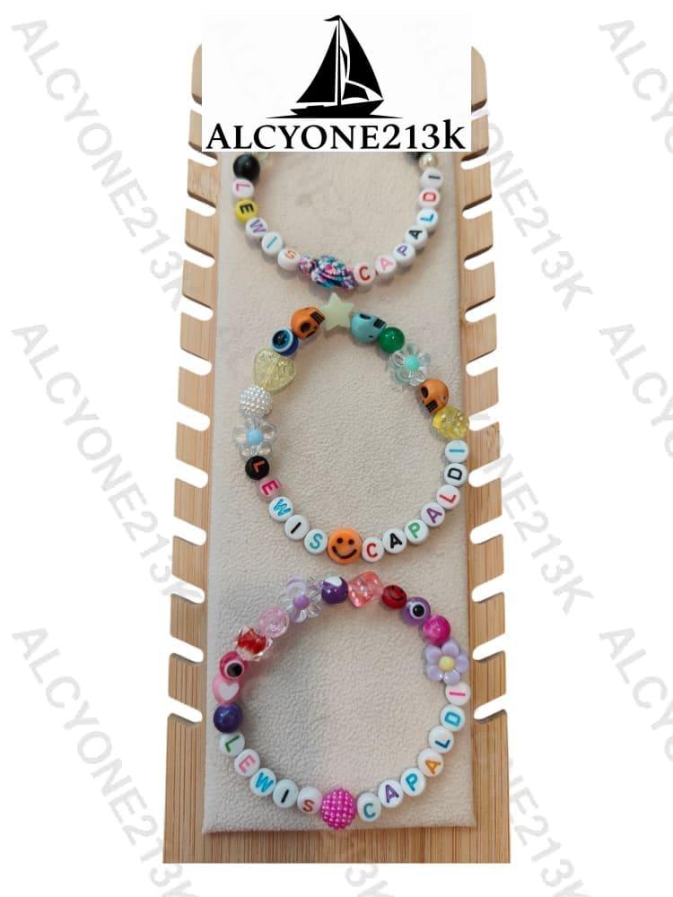 Lewis Capaldi Mystery Bracelets Pack of 10 | Colorful Alphabet Beads Bracelet Alcyone213k