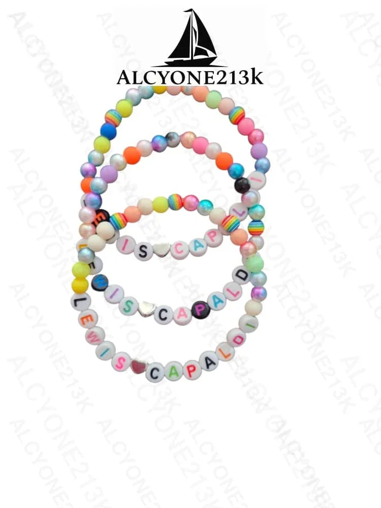 Lewis Capaldi Mystery Bracelets Pack of 10 | Colorful Alphabet Beads Bracelet Alcyone213k