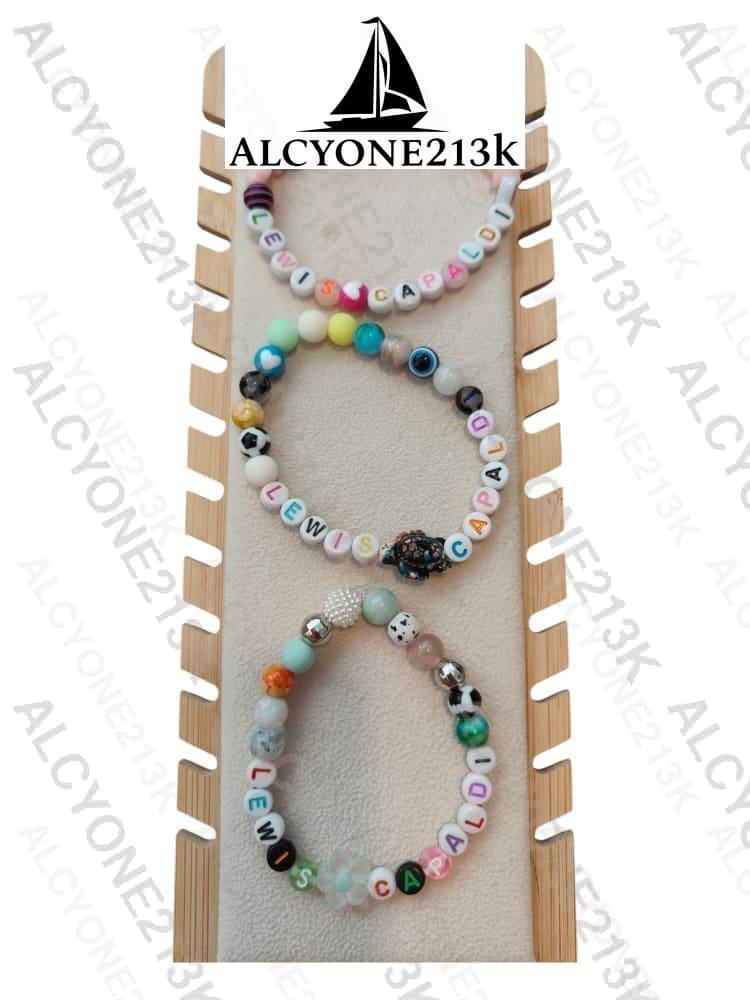 Lewis Capaldi Mystery Bracelets Pack of 10 | Colorful Alphabet Beads Bracelet Alcyone213k