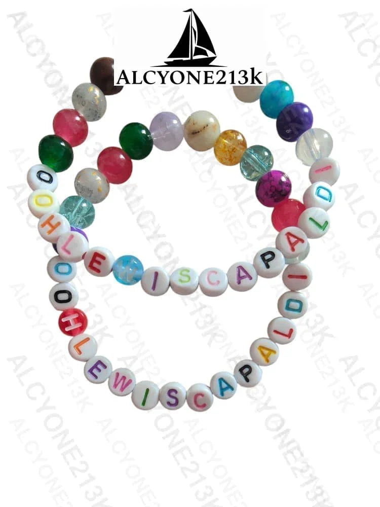 Lewis Capaldi Mystery Bracelets Pack of 10 | Colorful Alphabet Beads Bracelet Alcyone213k