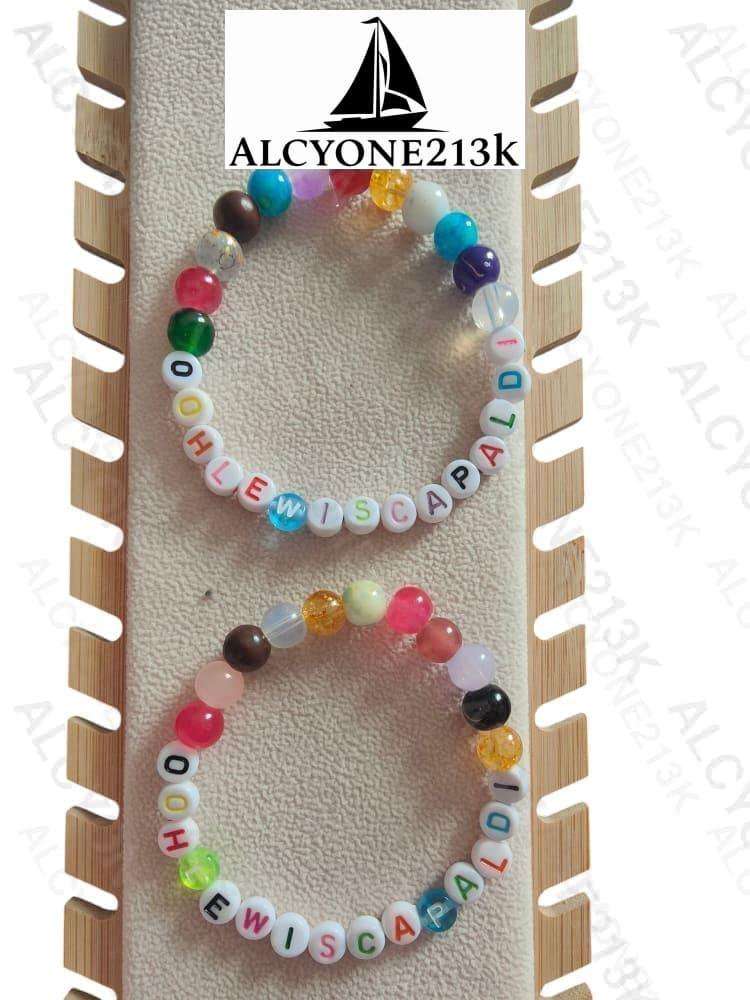 Lewis Capaldi Mystery Bracelets Pack of 10 | Colorful Alphabet Beads Bracelet Alcyone213k