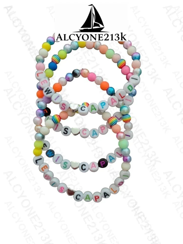 Lewis Capaldi Mystery Bracelets Pack of 10 | Colorful Alphabet Beads Bracelet Alcyone213k