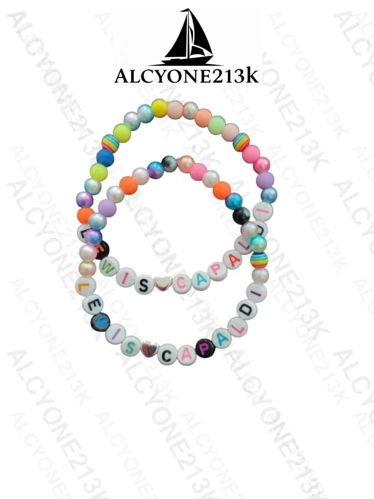 Lewis Capaldi Mystery Bracelets Pack of 10 | Colorful Alphabet Beads Bracelet Alcyone213k