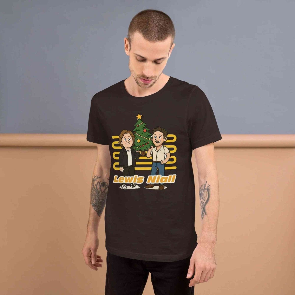 Lewis Capaldi & Niall Horan Christmas T-Shirt | Unisex Cotton Blend Festive Tee Alcyone213k