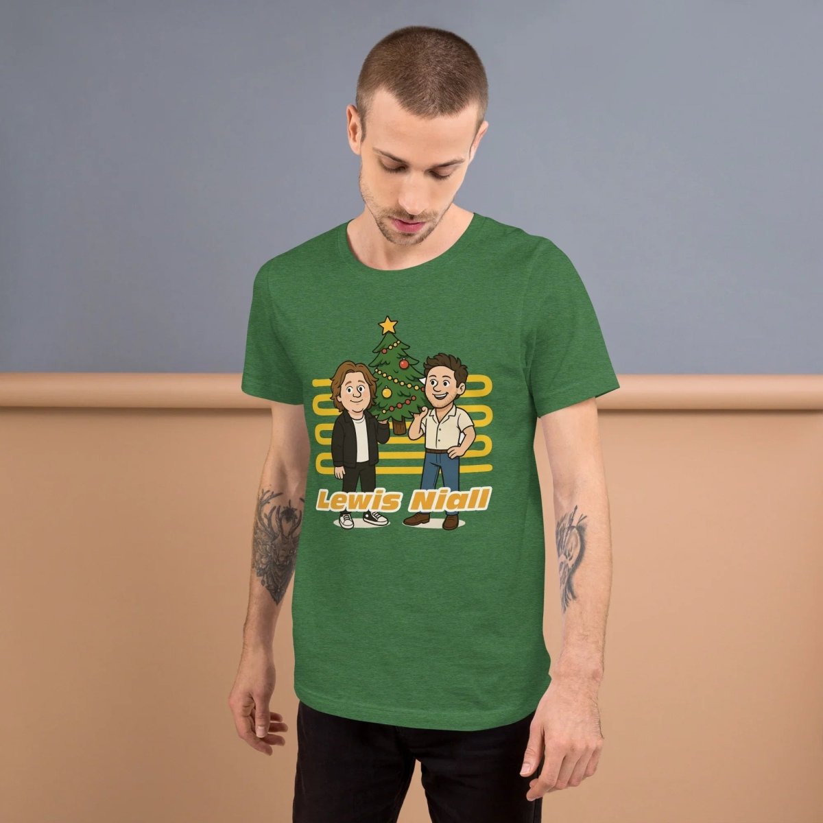 Lewis Capaldi & Niall Horan Christmas T-Shirt | Unisex Cotton Blend Festive Tee Alcyone213k