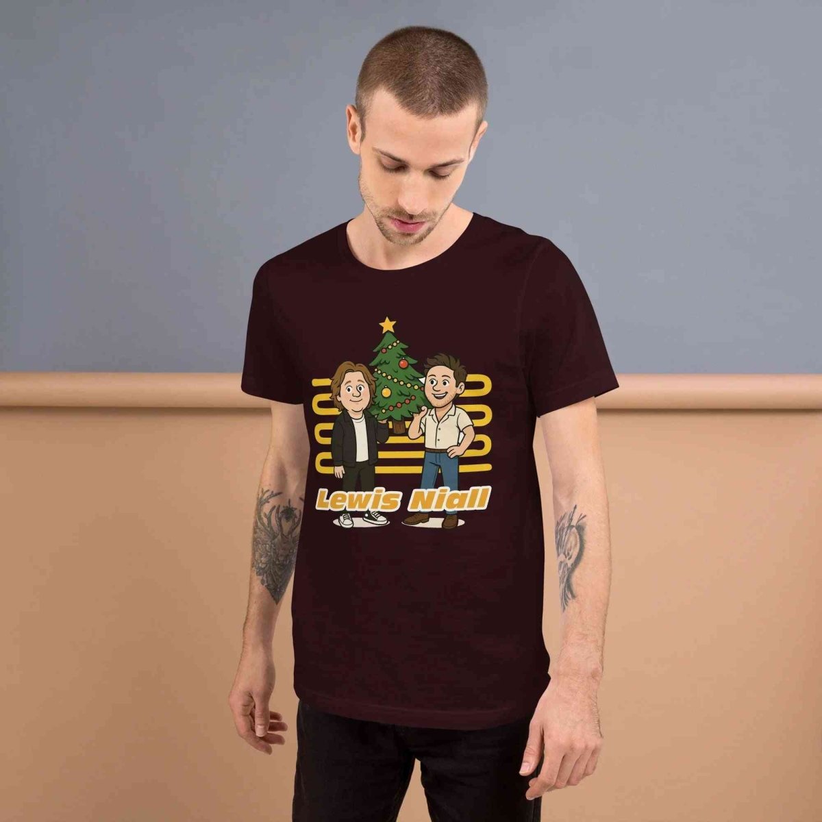 Lewis Capaldi & Niall Horan Christmas T-Shirt | Unisex Cotton Blend Festive Tee Alcyone213k