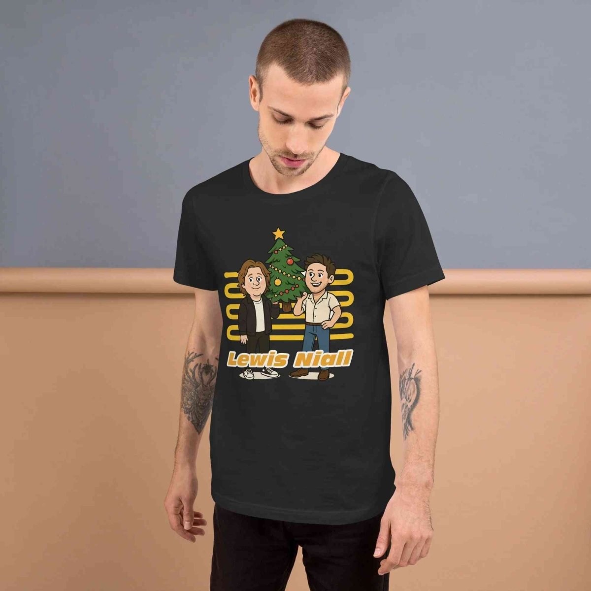 Lewis Capaldi & Niall Horan Christmas T-Shirt | Unisex Cotton Blend Festive Tee Alcyone213k