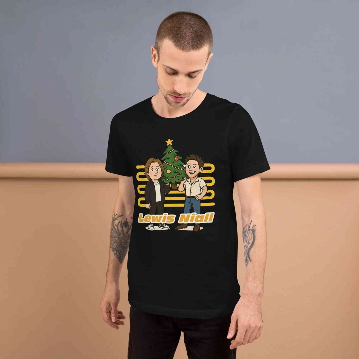Lewis Capaldi & Niall Horan Christmas T-Shirt | Unisex Cotton Blend Festive Tee Alcyone213k