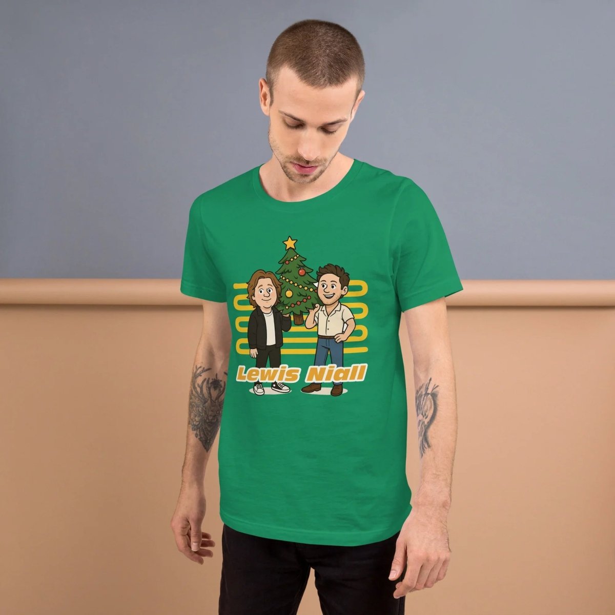 Lewis Capaldi & Niall Horan Christmas T-Shirt | Unisex Cotton Blend Festive Tee Alcyone213k