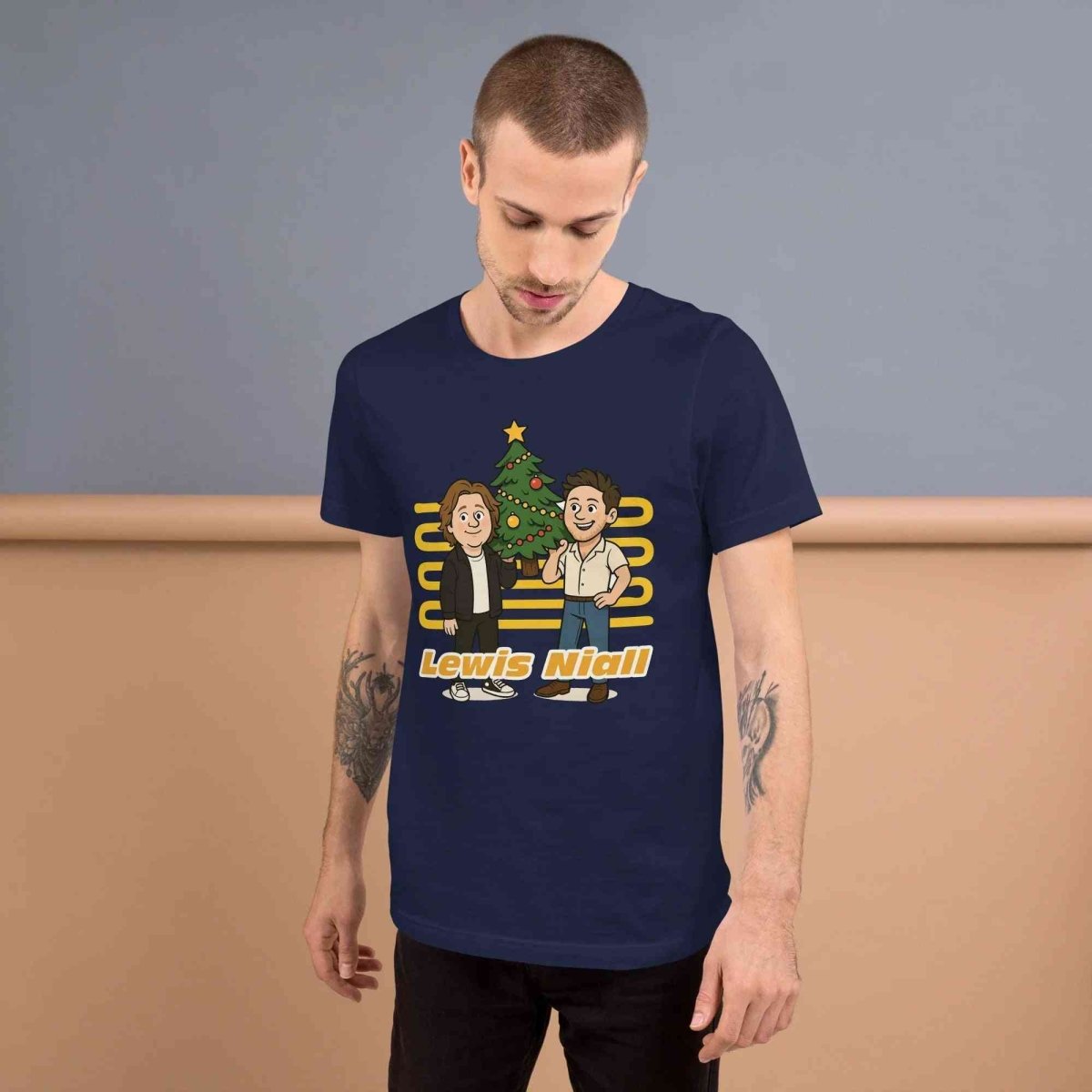 Lewis Capaldi & Niall Horan Christmas T-Shirt | Unisex Cotton Blend Festive Tee Alcyone213k