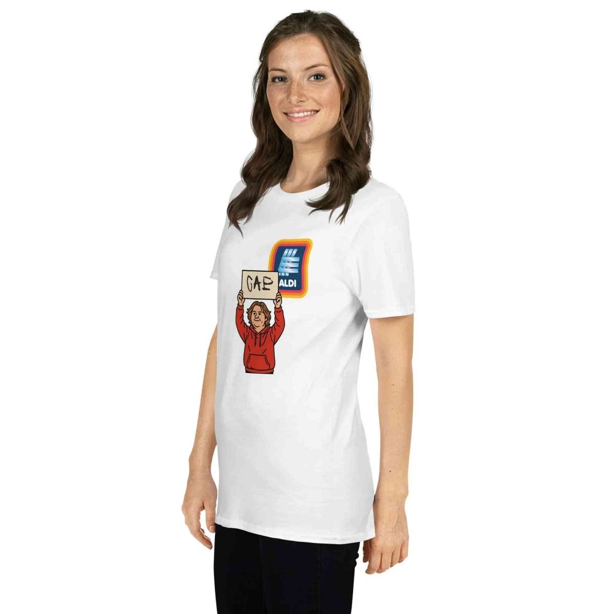 Lewis Capaldi "Capaldi On A Aldi" Cotton T-Shirt | Unisex Short-Sleeve Tee T-shirt Alcyone213k