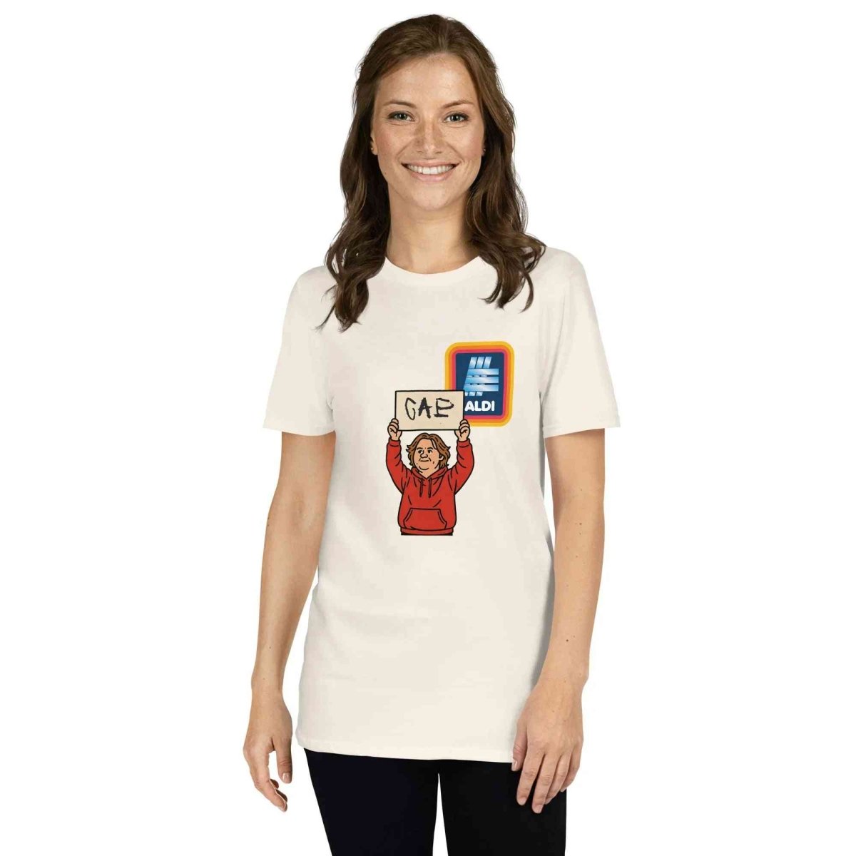 Lewis Capaldi "Capaldi On A Aldi" Cotton T-Shirt | Unisex Short-Sleeve Tee T-shirt Alcyone213k