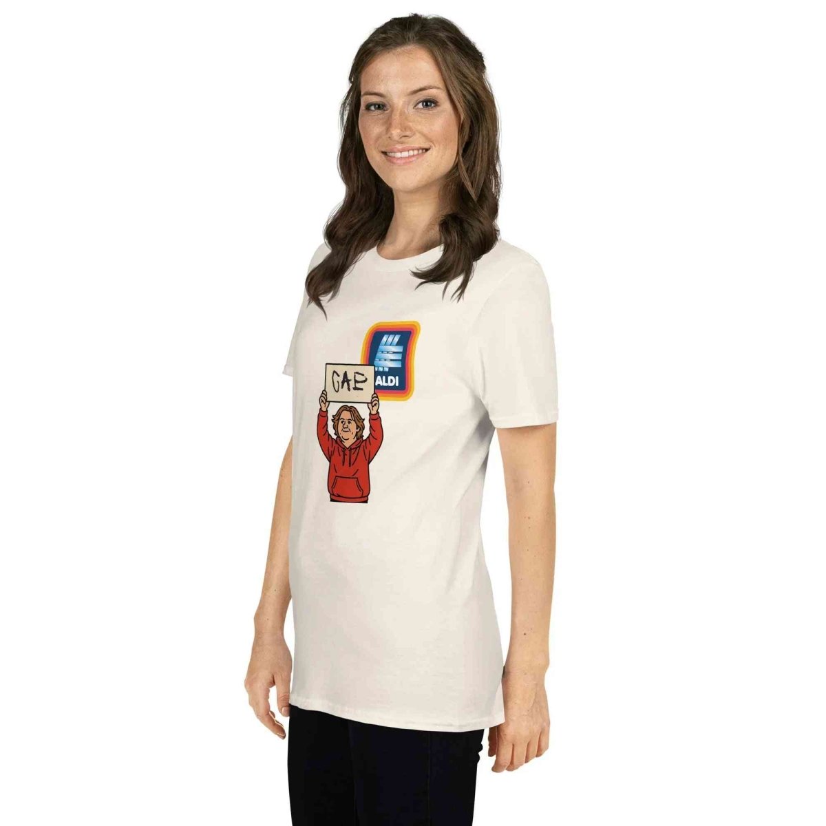 Lewis Capaldi "Capaldi On A Aldi" Cotton T-Shirt | Unisex Short-Sleeve Tee T-shirt Alcyone213k