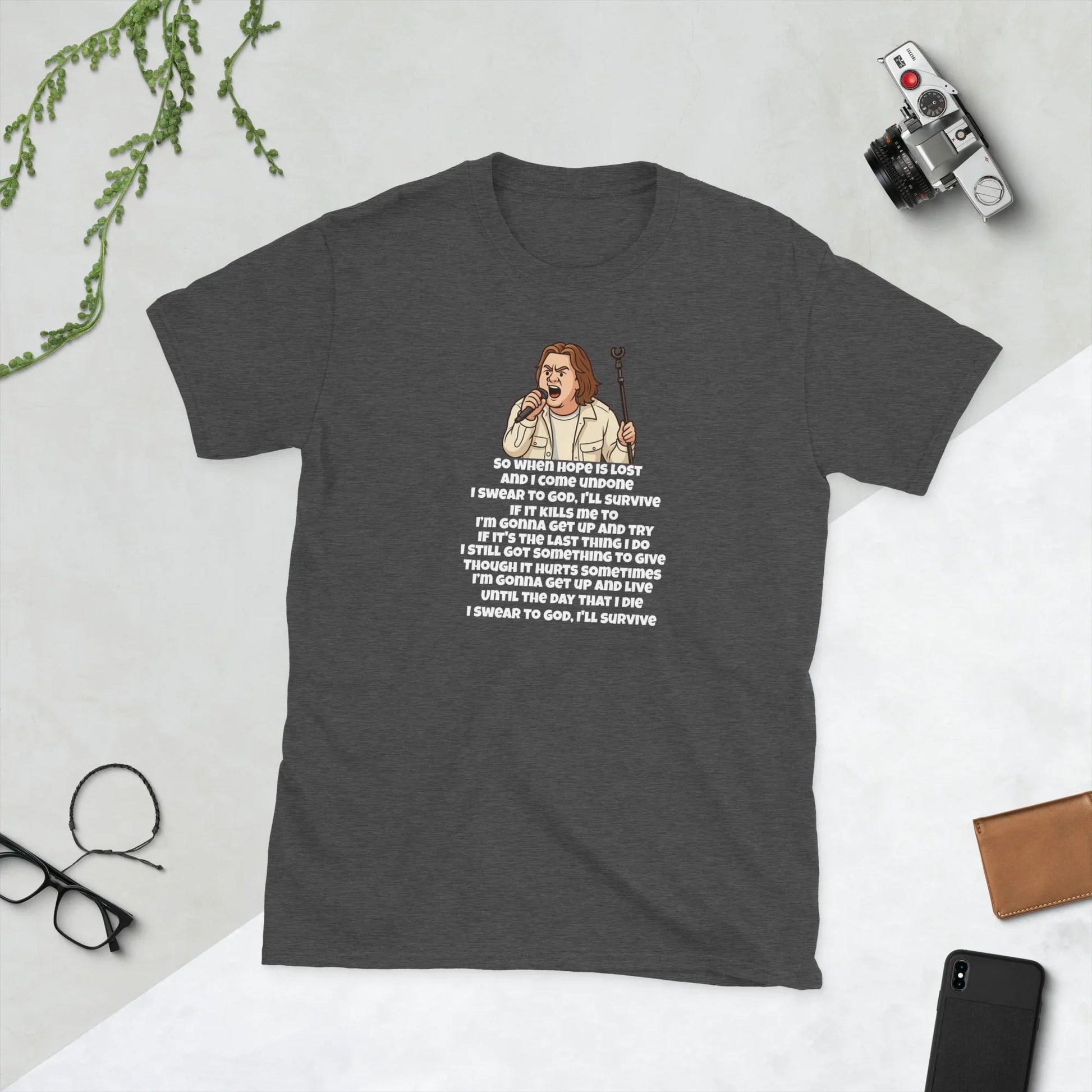Lewis Capaldi Survive Lyrics T-Shirt | Unisex Cotton Blend Music Tee T-shirt Alcyone213k