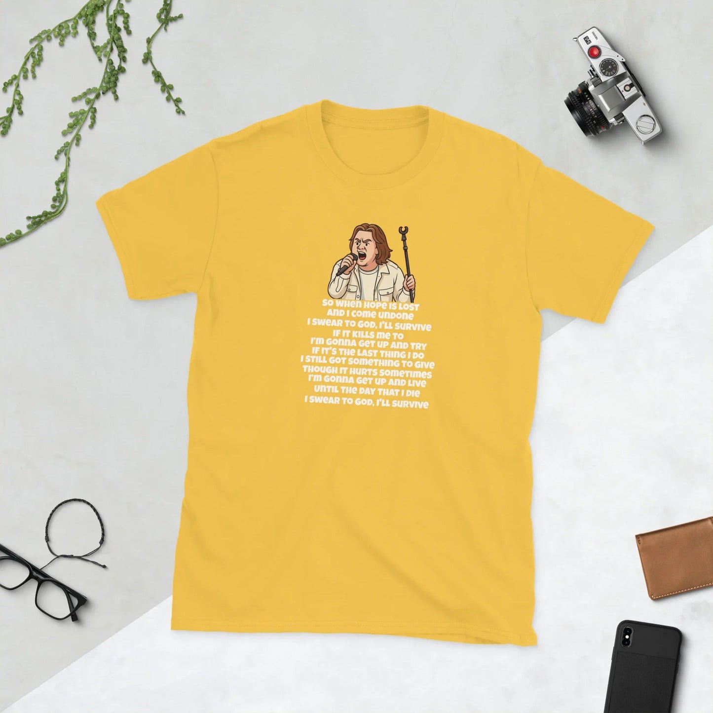 Lewis Capaldi Survive Lyrics T-Shirt | Unisex Cotton Blend Music Tee T-shirt Alcyone213k