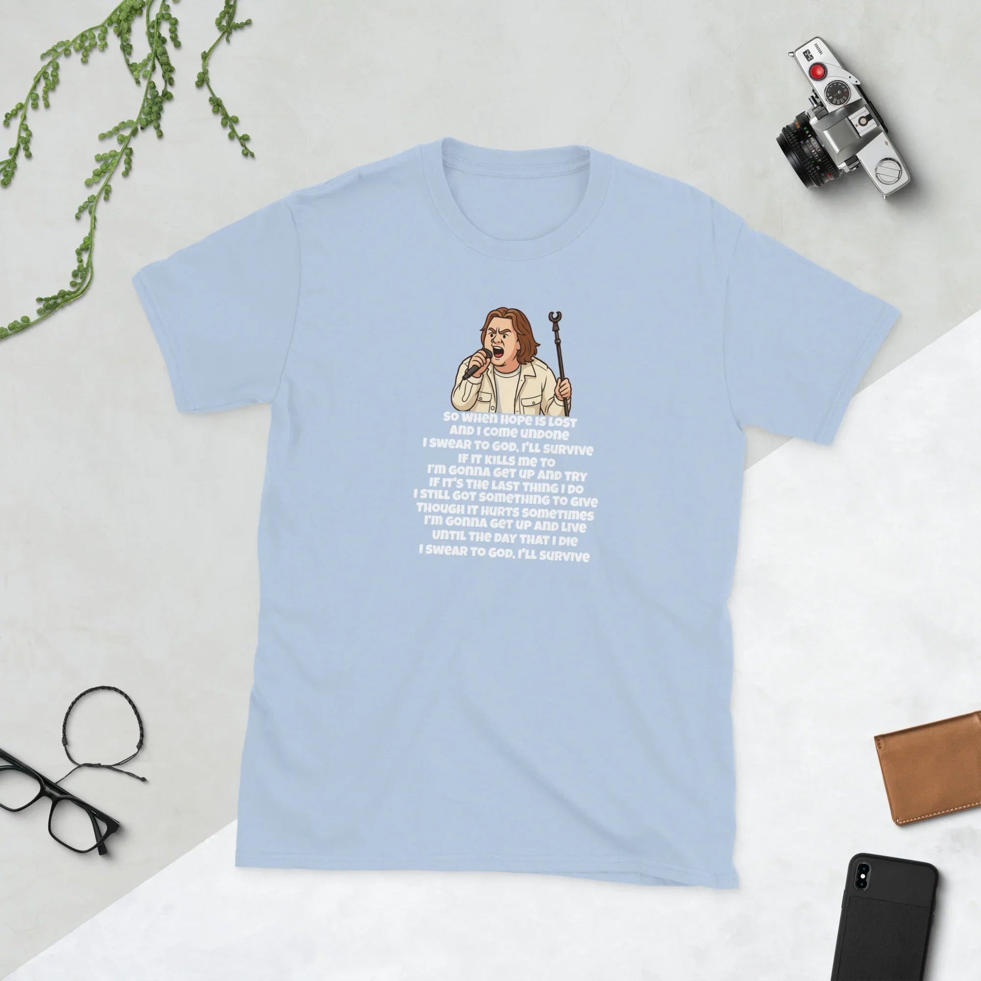 Lewis Capaldi Survive Lyrics T-Shirt | Unisex Cotton Blend Music Tee T-shirt Alcyone213k