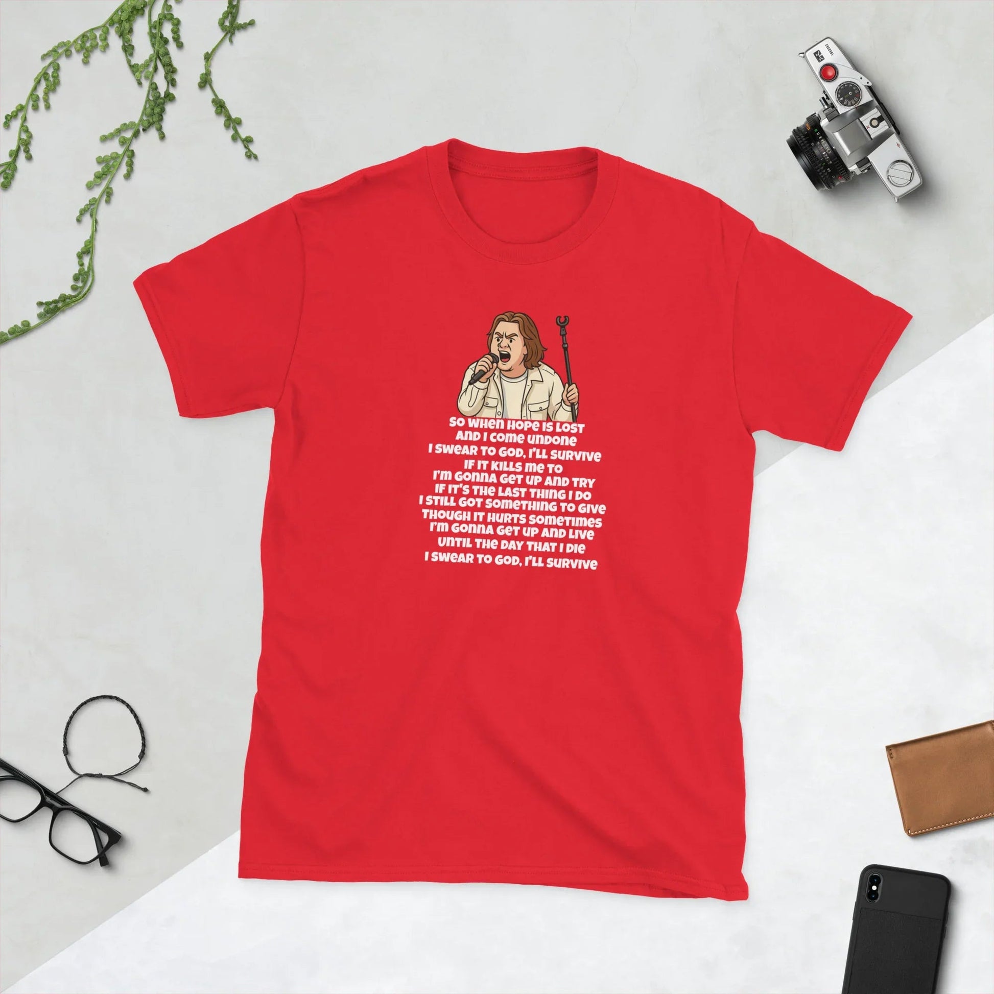 Lewis Capaldi Survive Lyrics T-Shirt | Unisex Cotton Blend Music Tee T-shirt Alcyone213k