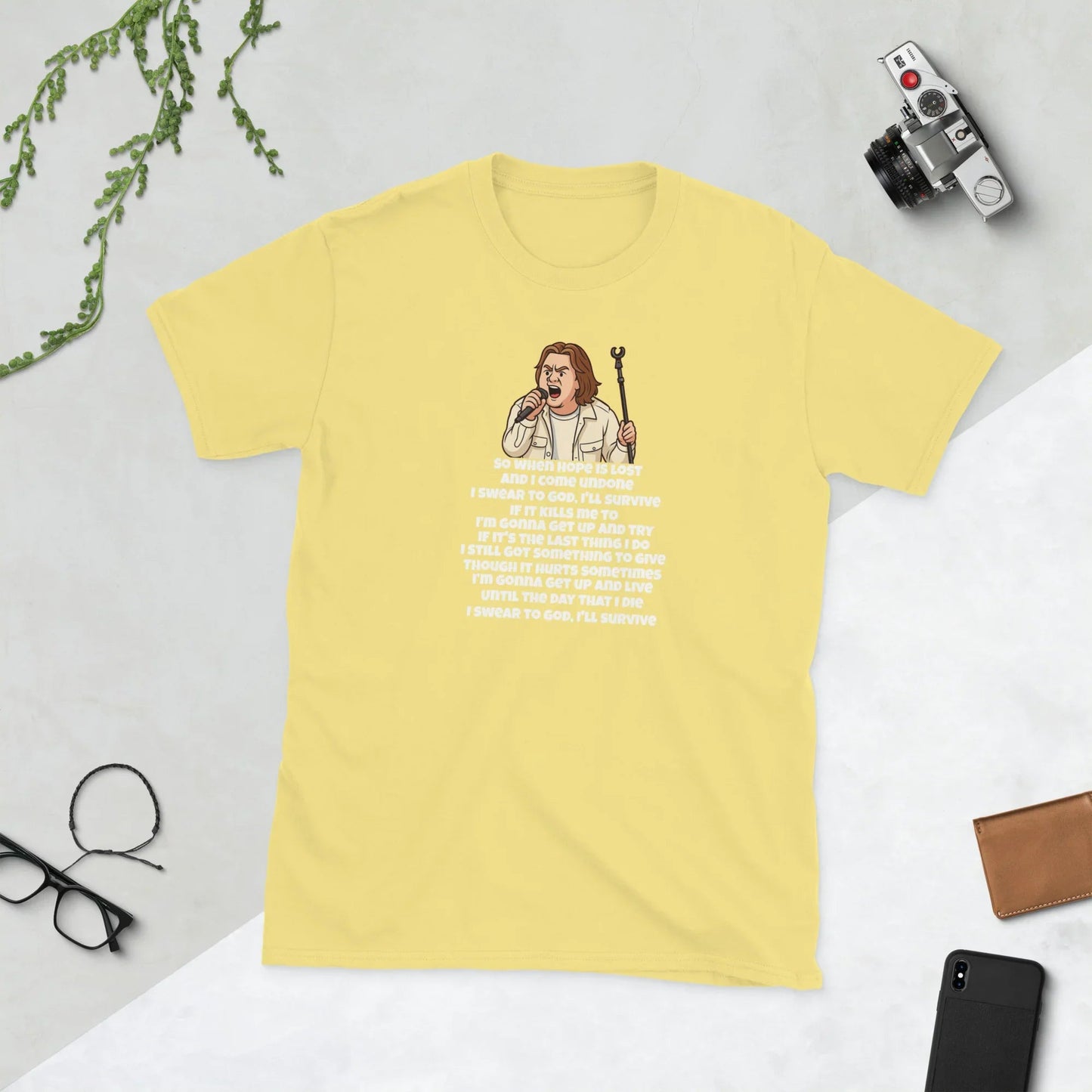 Lewis Capaldi Survive Lyrics T-Shirt | Unisex Cotton Blend Music Tee T-shirt Alcyone213k
