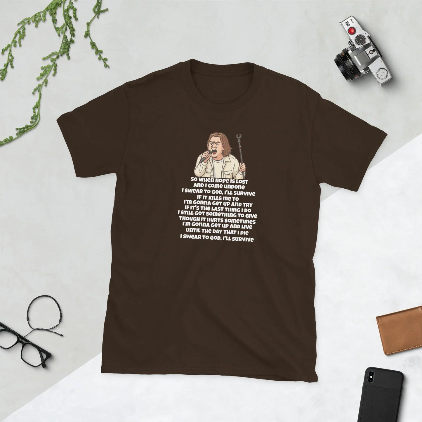 Lewis Capaldi Survive Lyrics T-Shirt | Unisex Cotton Blend Music Tee T-shirt Alcyone213k