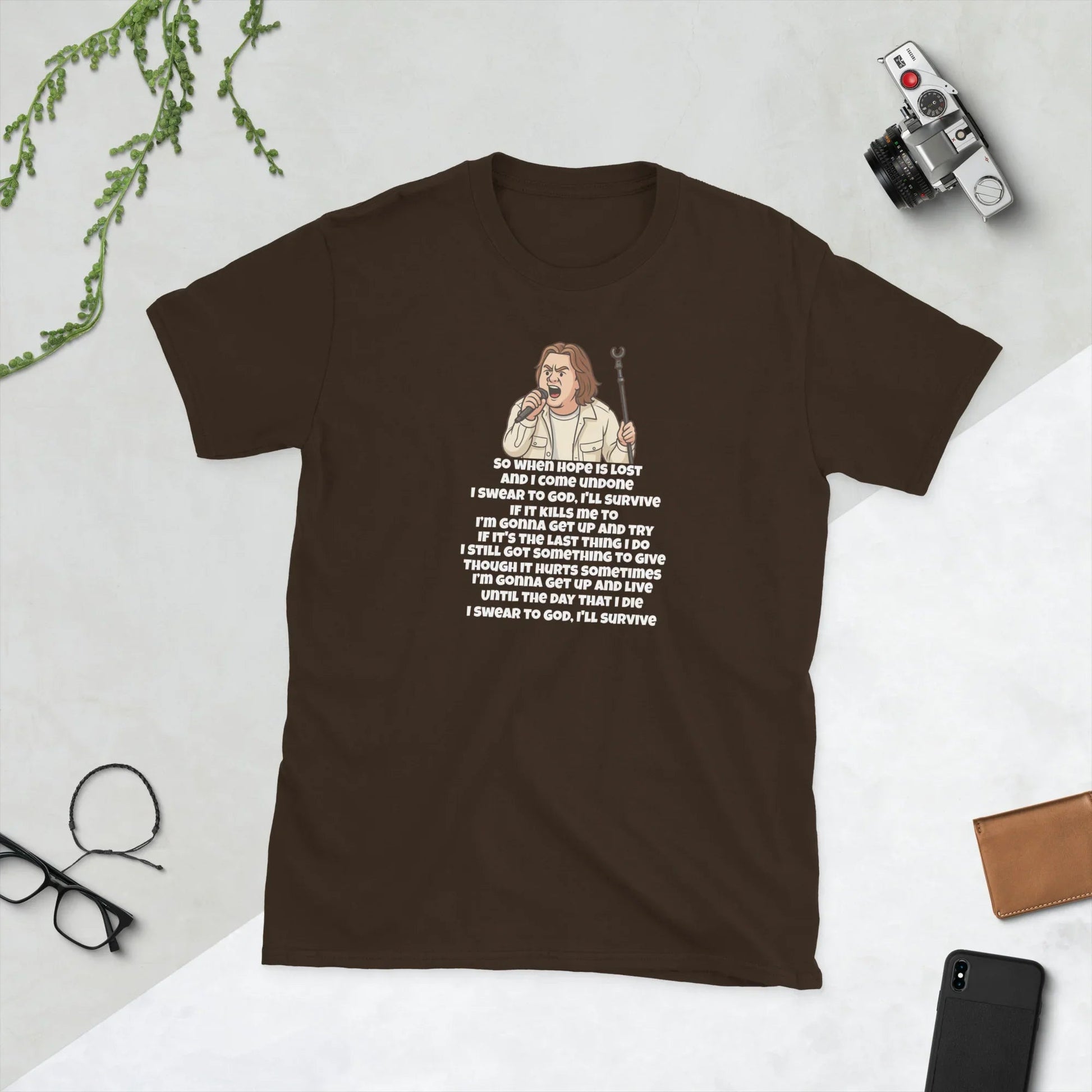 Lewis Capaldi Survive Lyrics T-Shirt | Unisex Cotton Blend Music Tee T-shirt Alcyone213k